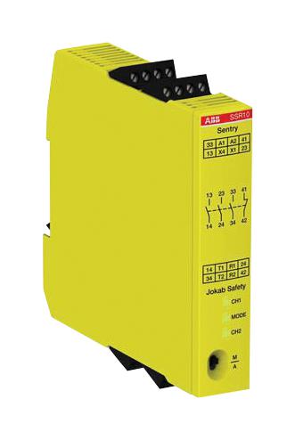 Реле безопасности Sentry SSR10, 24VDC, одно/двухканальное, 3NO+1NС (5A-AC15), LED, 22.5mm