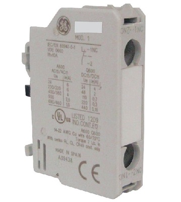 BCRF01 AUX.BLOCK FRONT R.T.C. 1NC