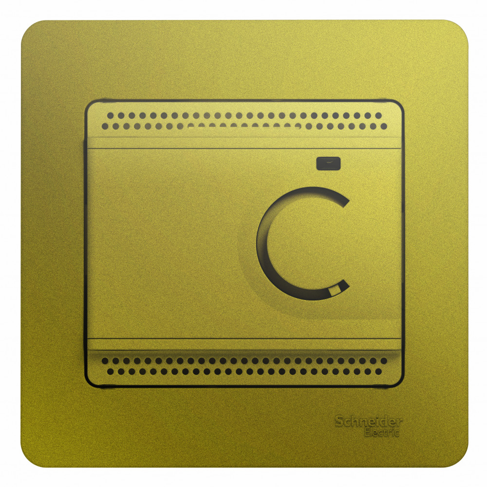 GLOSSA ТЕРМОСТАТ электрон.тепл. пола с датч,+5-+50°C,10A, ФИСТАШКОВЫЙ