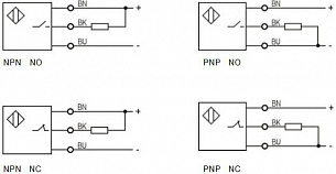 LANBAO LR08BF02DPOY индуктивный датчик M8x40мм PNP NO Sn=2мм кабель 2м