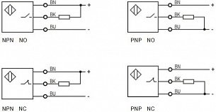 LANBAO LR08BF02DPOY индуктивный датчик M8x40мм PNP NO Sn=2мм кабель 2м