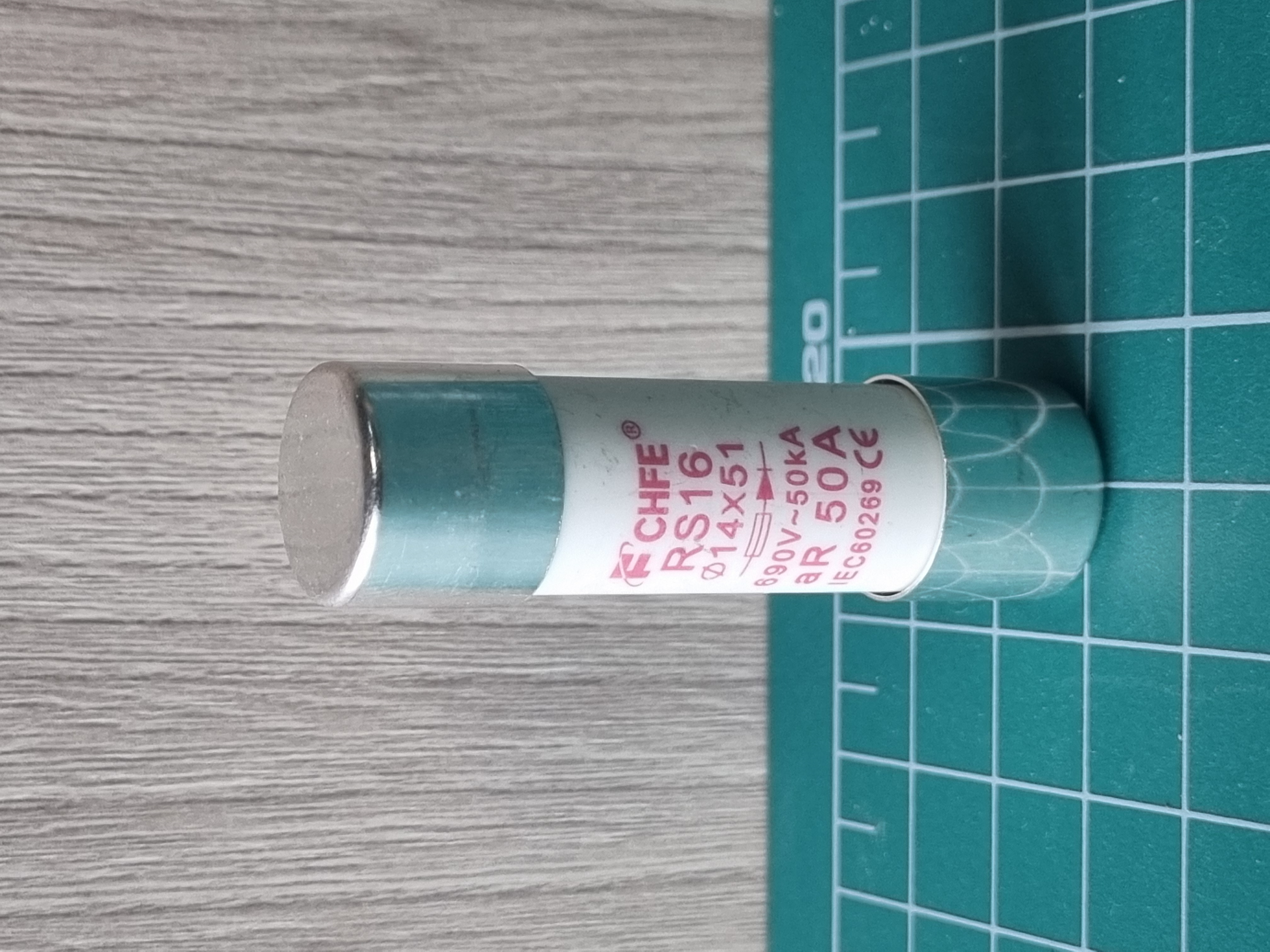 Вставка плавкая цилиндр. RS16, 50A, 690VAC, 50kA, 14х51mm, тип aR (RS16-50AR)