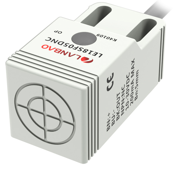 LANBAO LE18SN08DNC Индуктивный датчик М18х18x36 NPN NC Sn=8 кабель 2