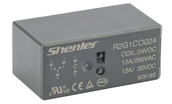 Реле R2G1CO024, 1CO, 12A(250VAC/30VDC), 24VDC,  растр. 3,5mm, IP50