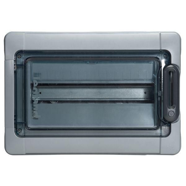 Щиток PLEXO³ 1х18М, N(1х25мм² + 16х16мм²) PE(1х25мм² + 16х16мм²), ударопрочный полистирол, 282х448х141мм, IP65, IK09, серый