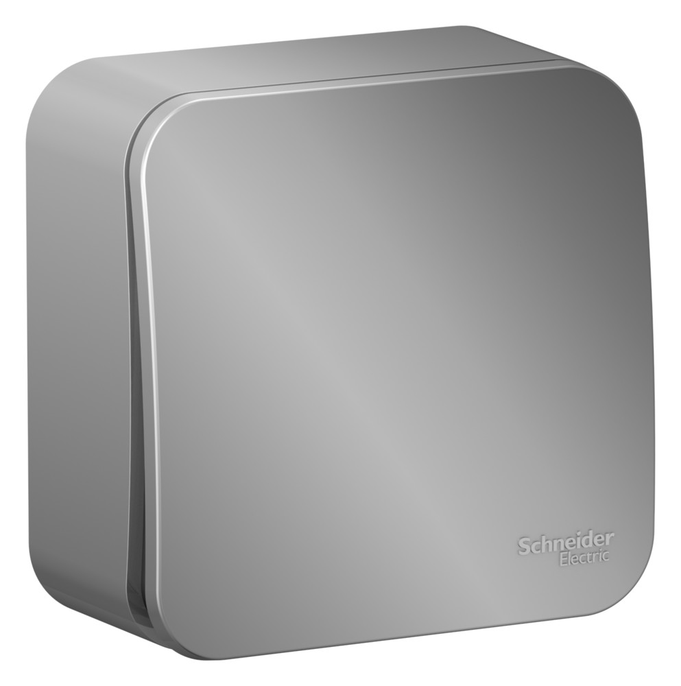 BLANCA О/У 1-клавишный ВЫКЛЮЧАТЕЛЬ (сх.1) с самовозвр, ИЗОЛ.ПЛ., 10А, АЛЮМИНИЙ