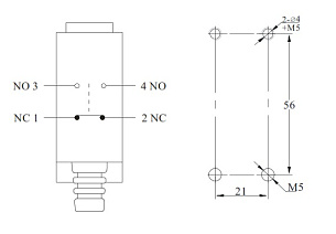 LANBAO LSAR-8169 концевой выключатель NO/NC спиральная пружина