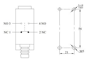 LANBAO LSAR-8169 концевой выключатель NO/NC спиральная пружина
