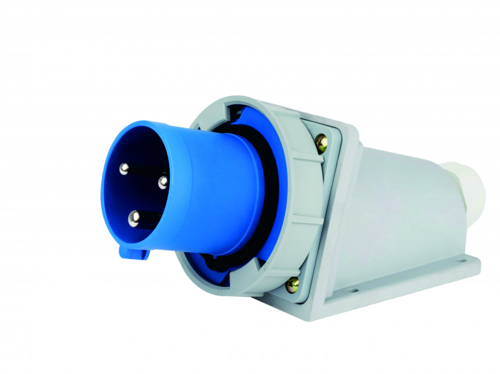 Вилка стац. 2Р+РЕ 16А 220В IP67 ВС-103