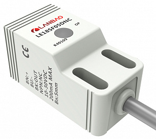 LANBAO LE18SF05DPO Индуктивный датчик 5 мм, прямоугольный, заподлицо, 10…30 DC, PNP, NO, PBT, кабель, IP67