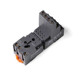 Цоколь SKC08-E, 12A(300V), винтовой зажим, черный, на рейку DIN35/панель, для RKE2, RKF2, R2N, MY2, 55.32, KMY2, PT2, RCM2