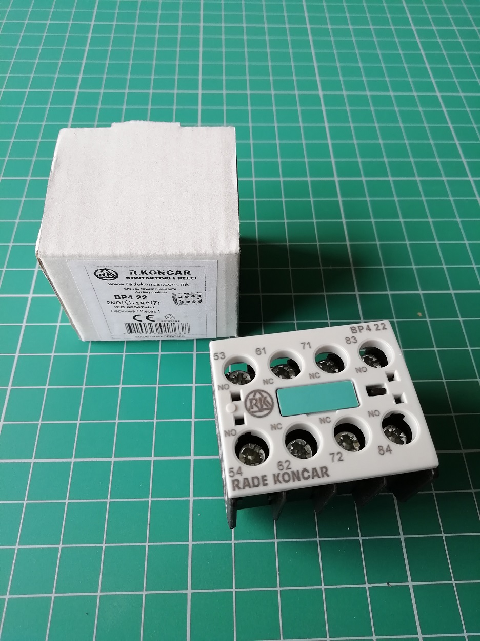Блок-контакт вспом. BP4 22, 6A(230VAC), 2NO+2NC, фронт. монтаж, для CNN 9_70