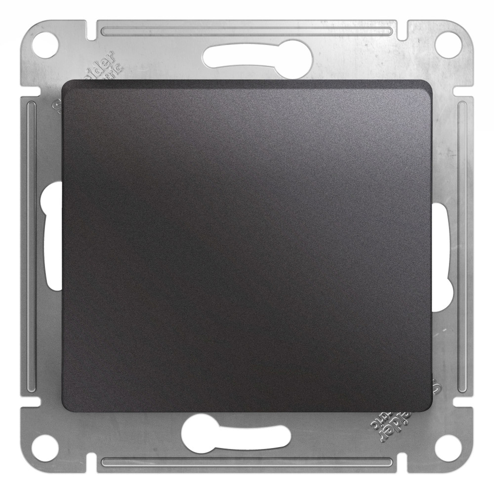 GLOSSA 1-клавишный ВЫКЛЮЧАТЕЛЬ КНОПОЧНЫЙ, сх.1, 10А, механизм, ГРАФИТ