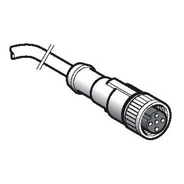 Кабель PUR 10 м с разъемом, прямой мама, M12, 5 pin XZCP1164L10