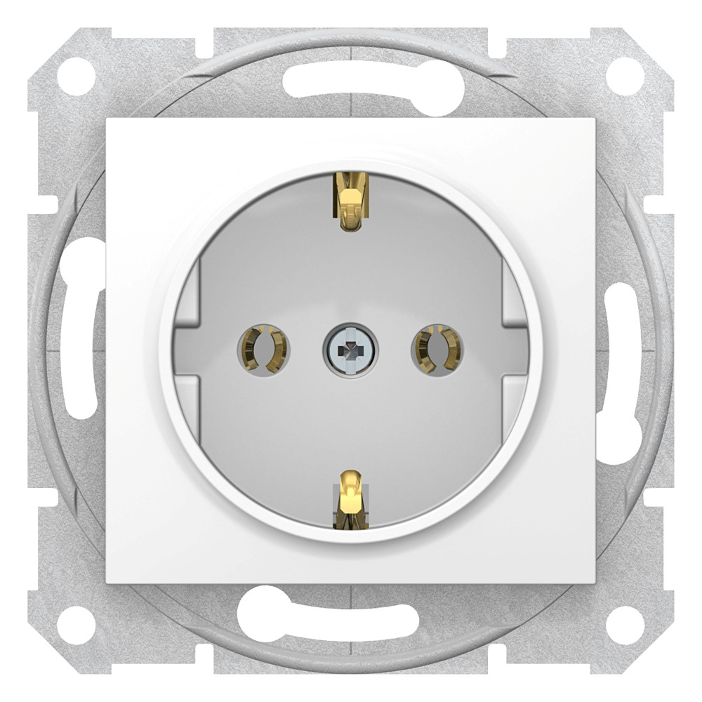 Розетка с/з б/ш, бел.