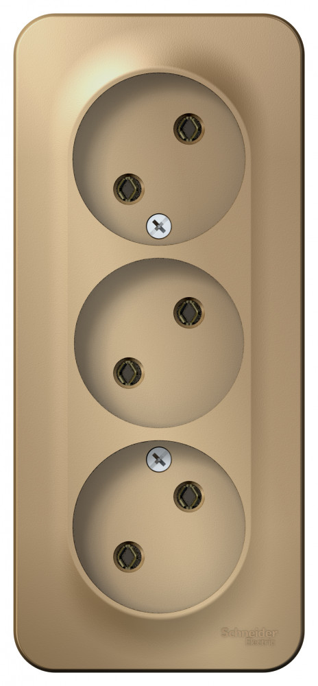 BLANCA О/У РОЗЕТКА 3-ая без заземления без шторок, ИЗОЛ.ПЛ., 16А, 250В, ТИТАН