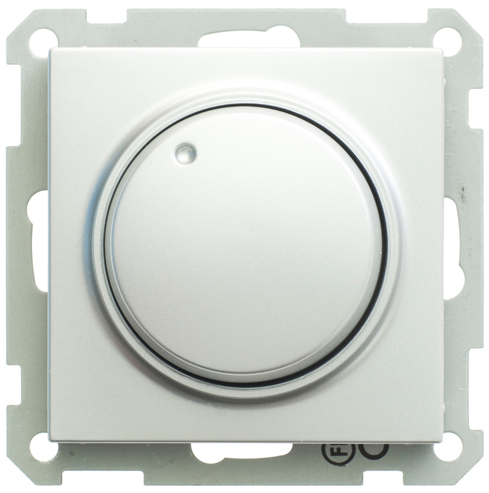 W59 СВЕТОРЕГУЛЯТОР (диммер) поворотный 400Вт 230В механизм МАТОВЫЙ ХРОМ