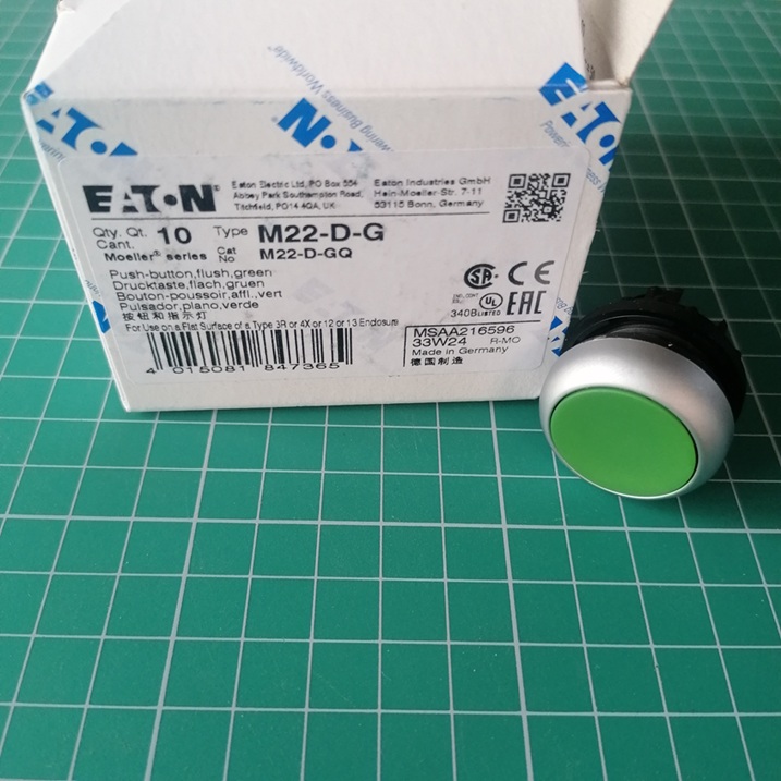 Кнопка зеленая Titan M22-D-G, IP67