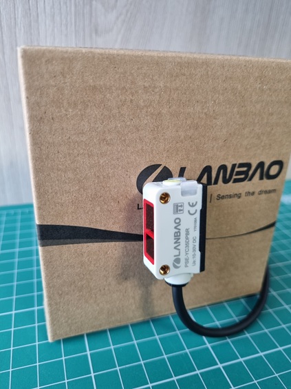LANBAO PSE-YC35DPBR оптический датчик 32,5x20x12мм PNP NO/NC Sn=350мм BGS (D-тип) кабель 2м