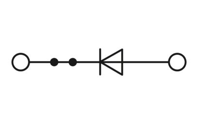 Клеммный блок PT 2,5-DIO/R-L / 5,2 мм , Push-in, 2 присоед., 2,5(max 4) mm2? 0,5 А, 1300 V, серая