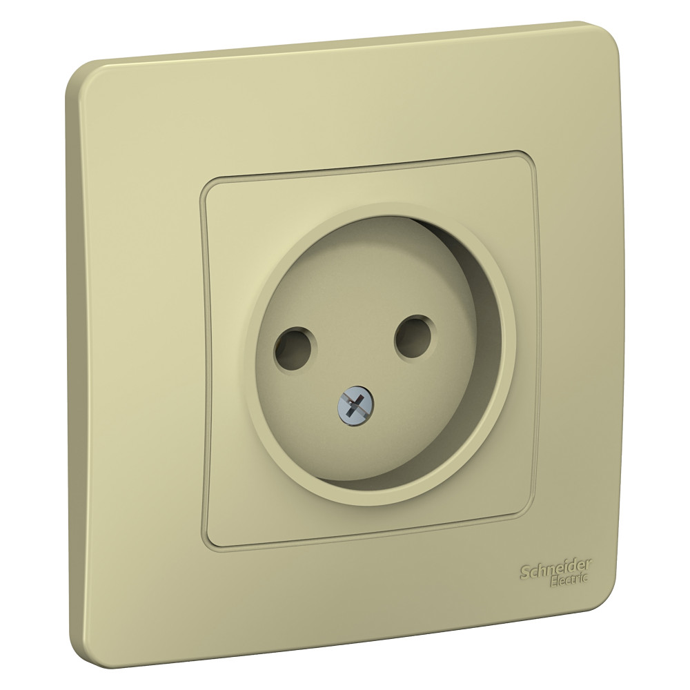 BLANCA С/У РОЗЕТКА без заземления без шторок, 16А, 250В, БЕЖЕВЫЙ