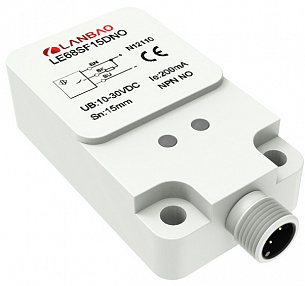 LANBAO LE68SF15DPO-E2 индуктивный датчик 40x20x68мм  PNP NO Sn=15мм разъем М12