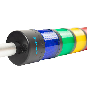 RAVENTEK PVO2-424F-RYGB световая колонна ?64мм с зуммером 4 цвета RYGB прямое основание IP65