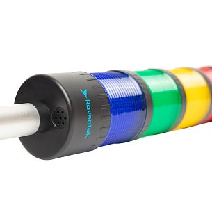 RAVENTEK PVO2-424F-RYGB световая колонна ?64мм с зуммером 4 цвета RYGB прямое основание IP65