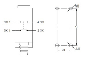 LANBAO LSAR-8112 концевой выключатель NO/NC роликовый плунжер