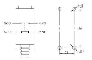 LANBAO LSAR-8112 концевой выключатель NO/NC роликовый плунжер
