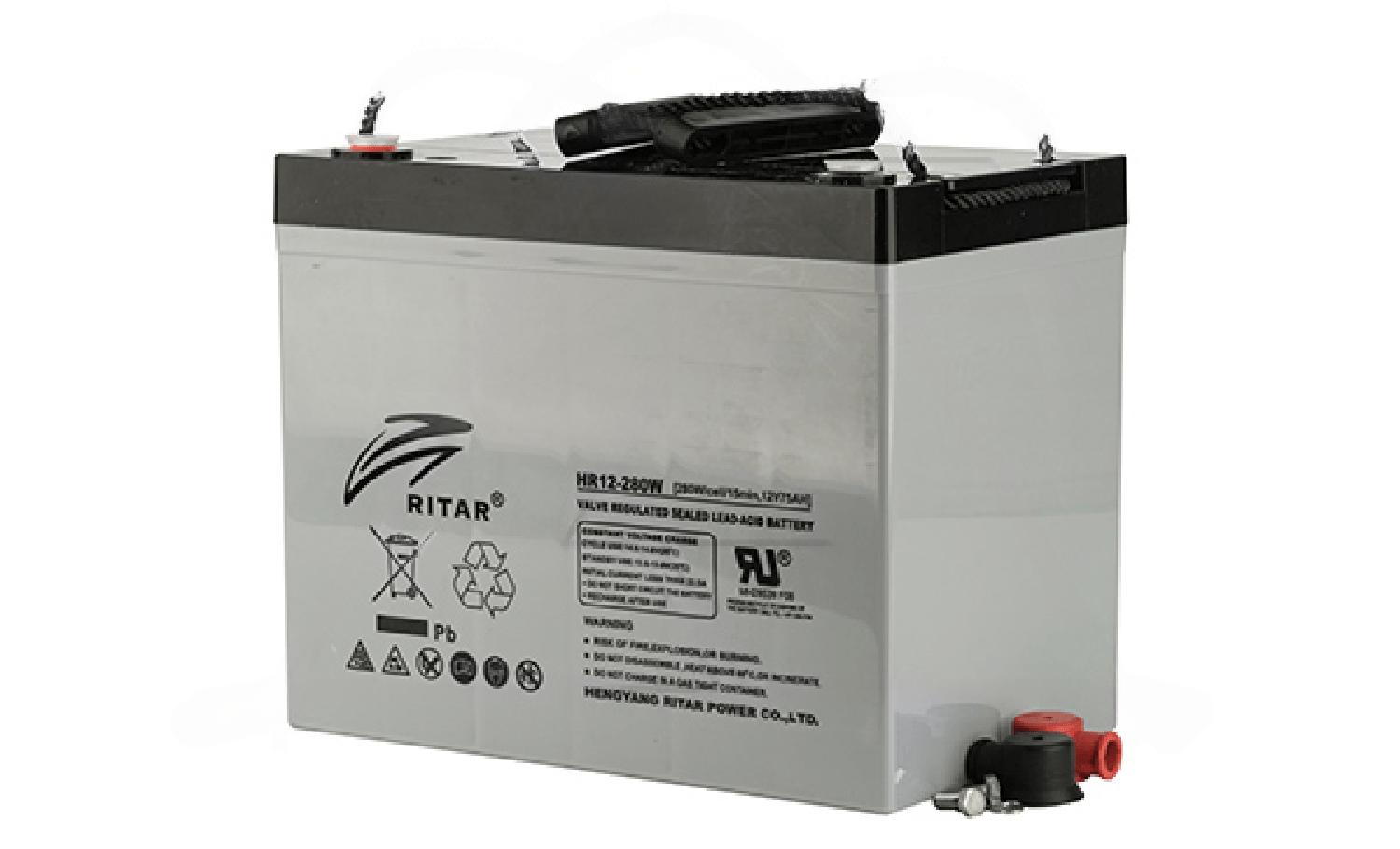 Батарея аккумуляторная Ritar HR12-280W, F11(M6), 12V/75Ah, 218x260x169 HxLxW, 24.8kg, 15 лет