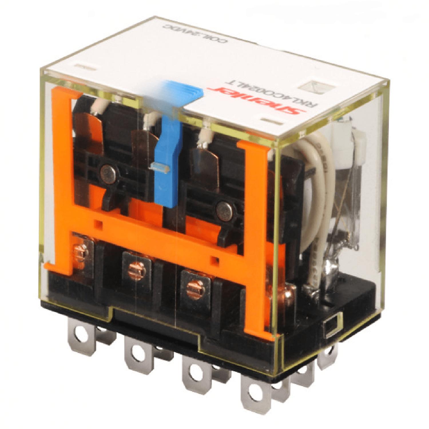 Реле RKL3CO220LT, 3CO, 10A(250VAC/30VDC), 220VDC, мех. индикация, тест-кнопка с блокировкой, LED