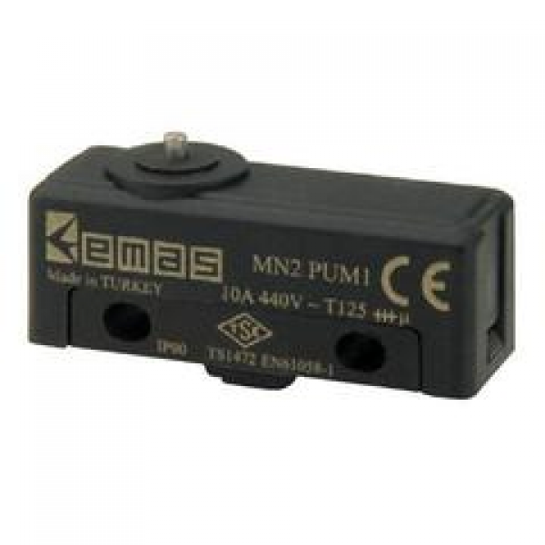 Мини-выключатель, привод плунжер (1ПК), пластиковый корпус (250В AC, 10А) MN2PUM1