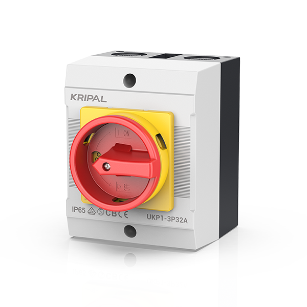 Выключатель нагрузки UKP1-432/EA/SVB, 3Р+N, 32А/AC21, 11kW/AC23A, 440VAC, красная блок. рукоятка, монтаж на дверь, IP20(контакты)/IP65(фронт)