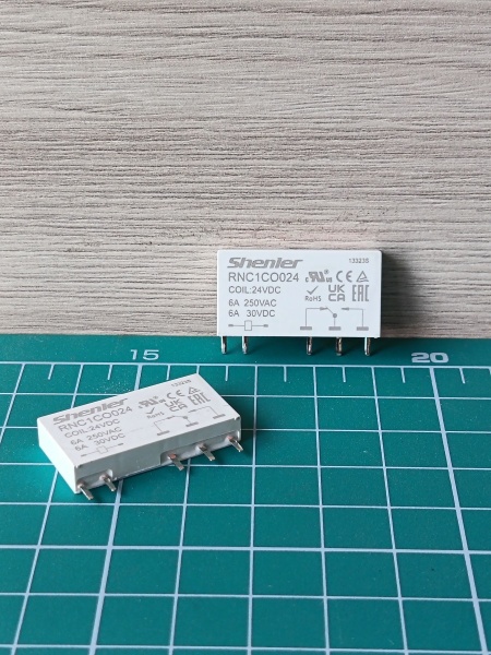 Реле RNC1CO024, 1CO, 6A(250VAC/30VDC), 24VDC, для печатных плат и цоколей SNB05/SNC05, IP60