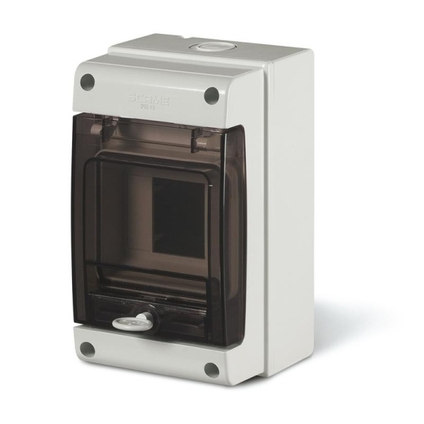 Щит модульный навесной M190, 4M, дымчатая дверь, 112x190x106mm, IK07, IP66, серия DOMINO