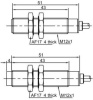 LANBAO LR12XBF02DPOW1 индуктивный датчик M12x63мм PNP NO Sn=2мм -40...70°С кабель 2м