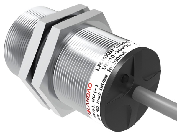LANBAO LR30XBF15DPOYP индуктивный датчки M30x52мм PNP NO Sn=15мм кабель 2м IP68/69k