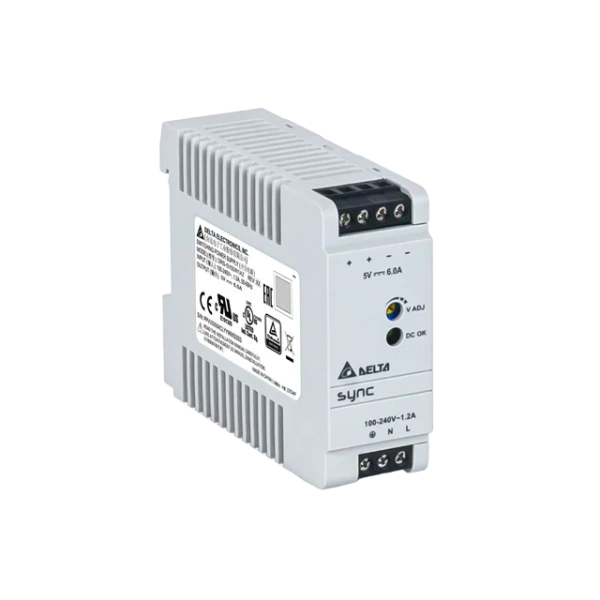 Блок питания импульсный Sync, 30W, 6А, 85_264VAC(120_375VDC) / 5VDC, DIN35, винт.клеммы, пл.корпус