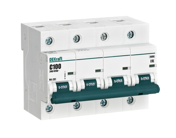 Авт. выкл. 4Р 100А х-ка С ВА-201 10кА