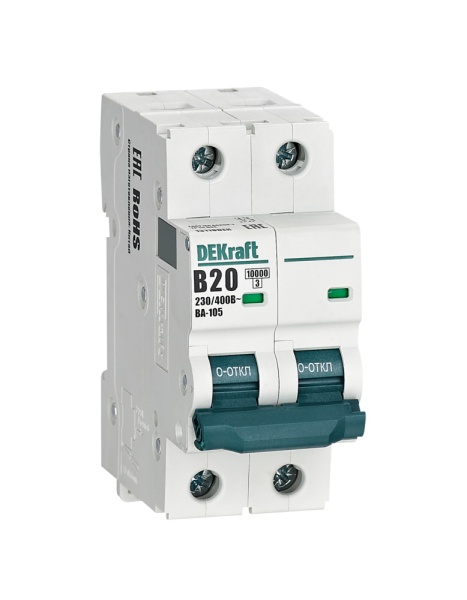 Авт. выкл. 2P х-ка B 20A ВА-105 10кА
