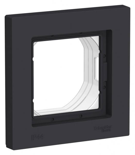 ATLASDESIGN AQUA 1-постовая РАМКА, IP44, КАРБОН