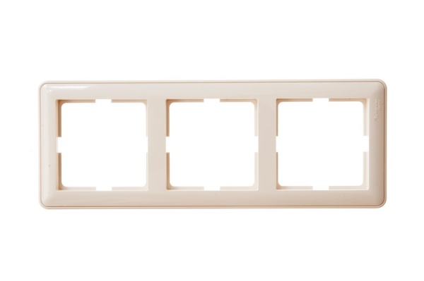 W59 3-постовая РАМКА, универсальная, СЛОНОВАЯ КОСТЬ