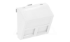 Корпус DTS-2RM RW1 для 2хRJ45 тип RM, пустой, 2M, наклонный вывод, белый, поликарбонат