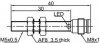 LANBAO LR05AF08DPO-E1 индуктивный датчик M5x40мм PNP NO Sn=0.8мм разъём М8