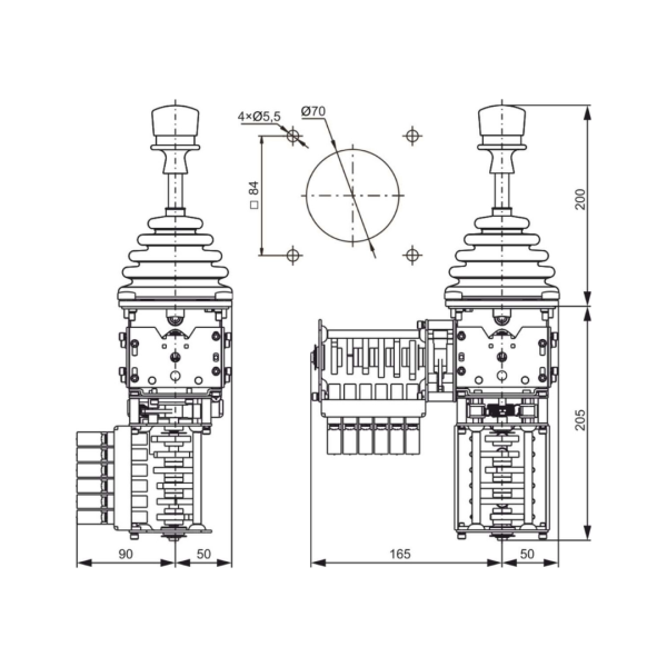 Джойстик промышленный QT-7D LSSINE (QT7D) LSSINE для особо неблагоприятных условий эксплуатации