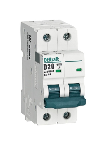 Авт. выкл. 2P 20A х-ка D ВА-105 10кА