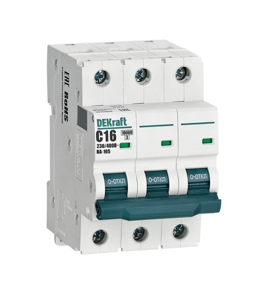 Авт. выкл. 3P 16A х-ка C ВА-105 10кА