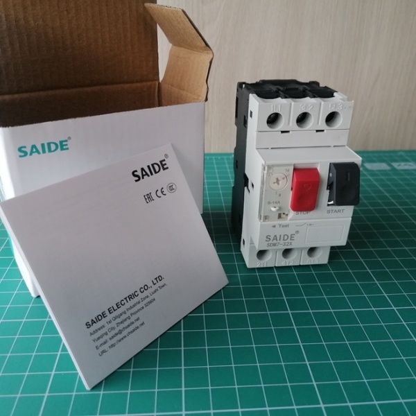 Авт. выключатель SDM7-32X-14, 3P, In=14A, 690VAC, Icu=15kA, Ie=9_14A, Ii=12In, CLASS 10A, управление кнопками