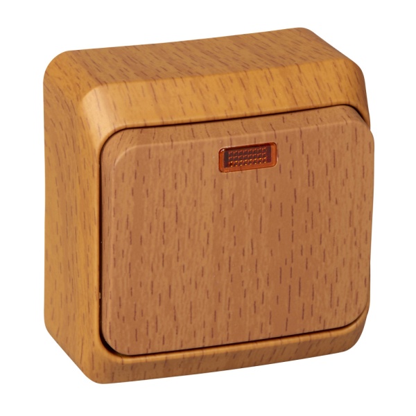 ЭТЮД О/У 1-клавишный ВЫКЛЮЧАТЕЛЬ с подсветкой 10 АХ, БУК